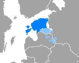 Distribution of Estonian language