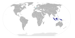 Distribution of Indonesian language