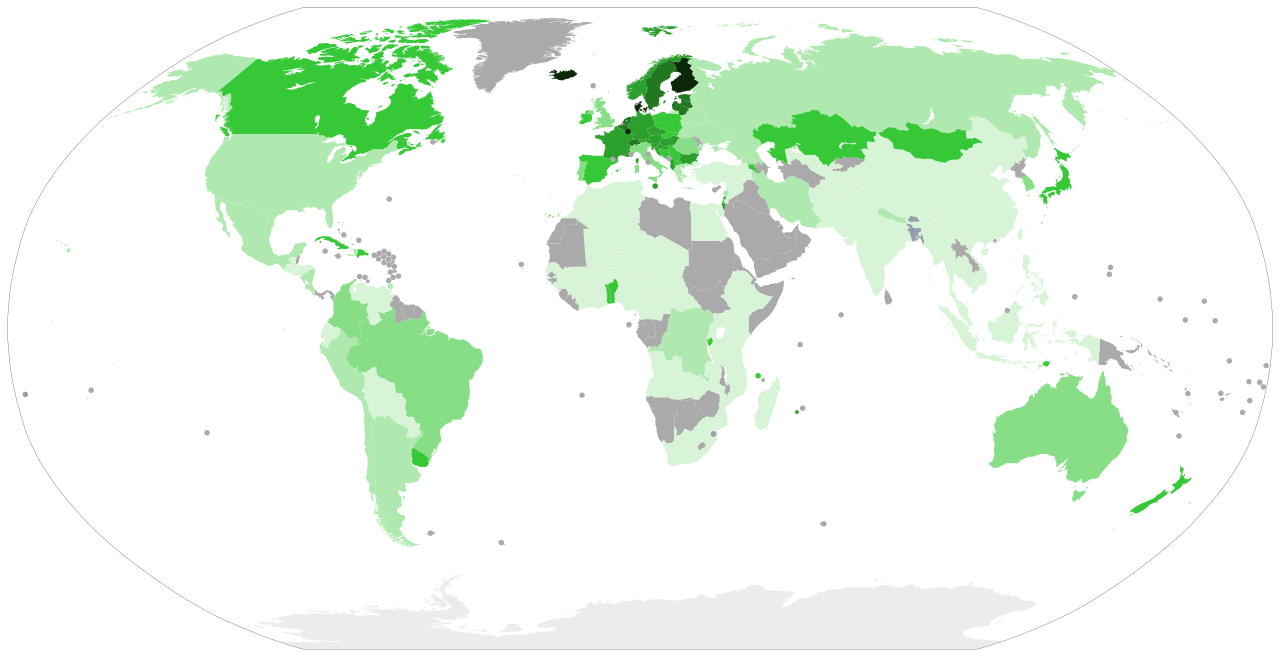 Esperanto speaking countries and territories