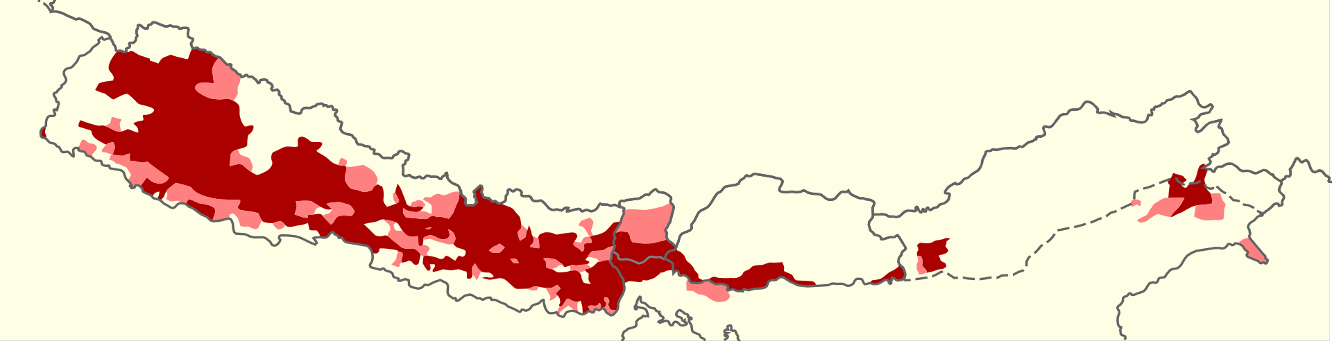 Nepali speaking countries and territories
